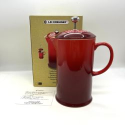 ◎◎ LE CREUSET ルクルーゼ フレンチプレスコーヒーメーカー　800ml レッド Aランク