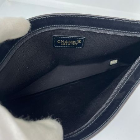  CHANEL シャネル ココアイコン チェーンクラッチ ショルダーポーチ ブラウン 箱付