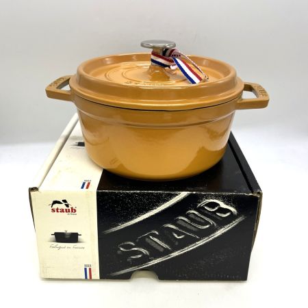  STAUB ストウブ  ココットピコ・ココット・ラウンド マスタード 18cm 40511-370