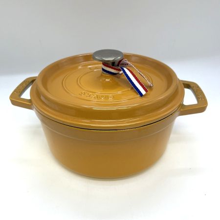  STAUB ストウブ  ココットピコ・ココット・ラウンド マスタード 18cm 40511-370