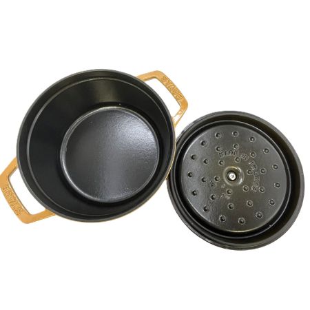  STAUB ストウブ  ココットピコ・ココット・ラウンド マスタード 18cm 40511-370