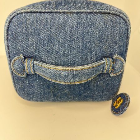 CHANEL シャネル ココマーク バニティ デニムハンドバッグ A01998 インディゴ ギャランティカード・箱付