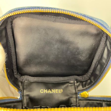 CHANEL シャネル ココマーク バニティ デニムハンドバッグ A01998 インディゴ ギャランティカード・箱付