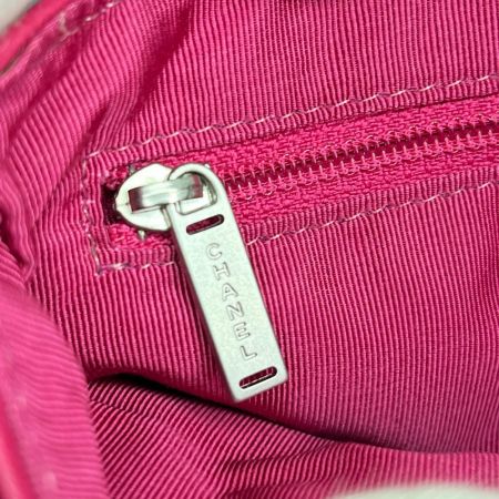 CHANEL シャネル チョコバー ボールチェーンショルダー ショルダーバッグ ショッキングピンク ギャランティカード・箱付