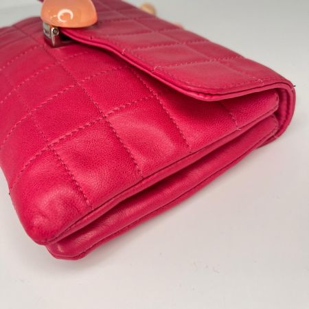 CHANEL シャネル チョコバー ボールチェーンショルダー ショルダーバッグ ショッキングピンク ギャランティカード・箱付
