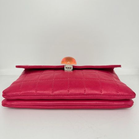 CHANEL シャネル チョコバー ボールチェーンショルダー ショルダーバッグ ショッキングピンク ギャランティカード・箱付