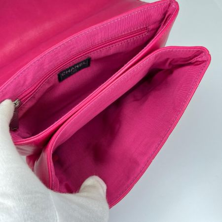 CHANEL シャネル チョコバー ボールチェーンショルダー ショルダーバッグ ショッキングピンク ギャランティカード・箱付