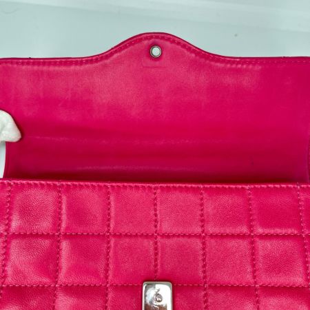 CHANEL シャネル チョコバー ボールチェーンショルダー ショルダーバッグ ショッキングピンク ギャランティカード・箱付