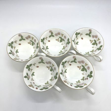  Wedgwood ウェッジウッド ワイルドストロベリー カップアンドソーサー５客 トレイ２点 セット