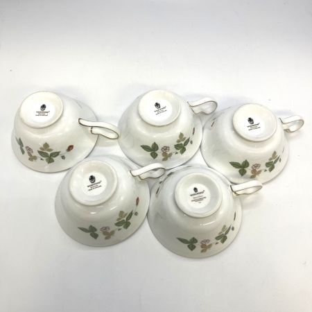  Wedgwood ウェッジウッド ワイルドストロベリー カップアンドソーサー５客 トレイ２点 セット