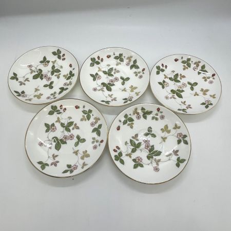  Wedgwood ウェッジウッド ワイルドストロベリー カップアンドソーサー５客 トレイ２点 セット