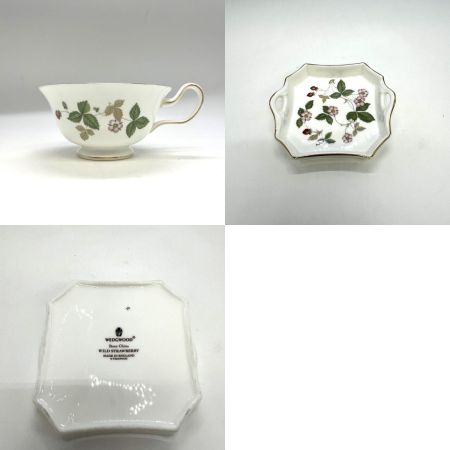  Wedgwood ウェッジウッド ワイルドストロベリー カップアンドソーサー５客 トレイ２点 セット
