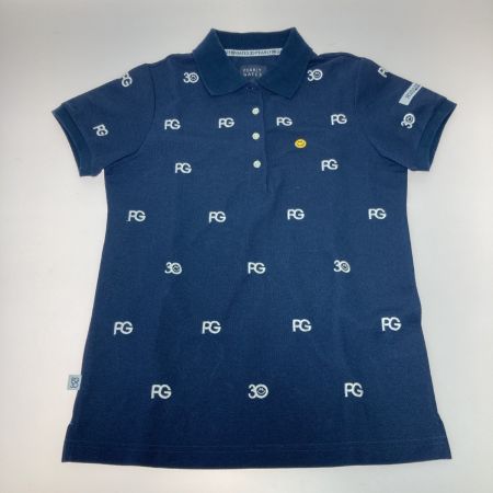  PEARLY GATES パーリーゲイツ 半袖ポロシャツ 30周年記念モデル サイズ0 ネイビー レディース 055-9260756