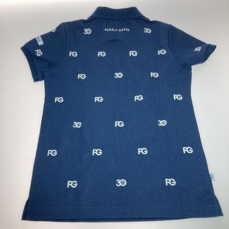  PEARLY GATES パーリーゲイツ 半袖ポロシャツ 30周年記念モデル サイズ0 ネイビー レディース 055-9260756