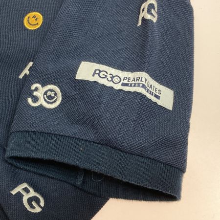  PEARLY GATES パーリーゲイツ 半袖ポロシャツ 30周年記念モデル サイズ0 ネイビー レディース 055-9260756
