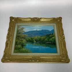 ◎◎  油絵 油彩画 知床五湖 広瀬和之 絵画 額装 Cランク