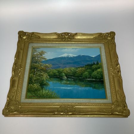   油絵 油彩画 知床五湖 広瀬和之 絵画 額装