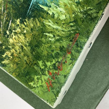   油絵 油彩画 知床五湖 広瀬和之 絵画 額装