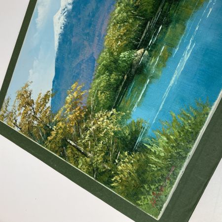   油絵 油彩画 知床五湖 広瀬和之 絵画 額装