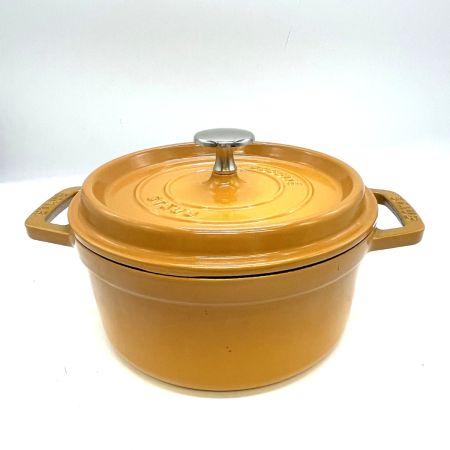  STAUB ストウブ  ココットピコ・ココット・ラウンド マスタード 18cm 40511-370