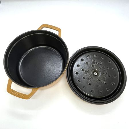  STAUB ストウブ  ココットピコ・ココット・ラウンド マスタード 18cm 40511-370
