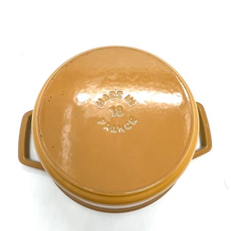  STAUB ストウブ  ココットピコ・ココット・ラウンド マスタード 18cm 40511-370