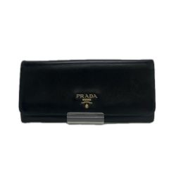 PRADA プラダ  長財布　1MH132　ブラック キズ・ヨゴレ有  1MH132 ブラック Bランク