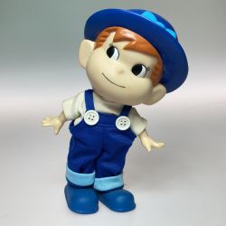 ◎◎  不二家 ボコちゃん人形 フィギュア オーバーオール 当時物 Cランク