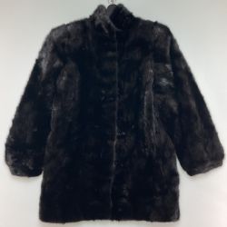 ◎◎  ミンクハーフコート ブラック レディース Bランク