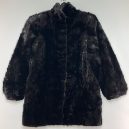   ミンクハーフコート ブラック レディース