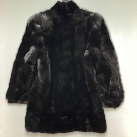   ミンクハーフコート ブラック レディース