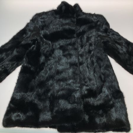   ミンクハーフコート ブラック レディース
