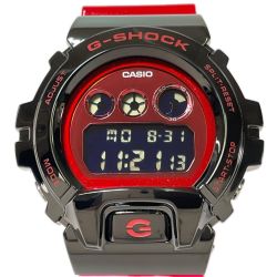 CASIO カシオ G-SHOCK ジーショック メンズ クォーツ 腕時計 本体のみ GM-6900B ブラック x レッド Bランク