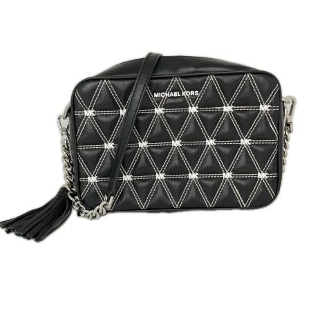 MICHAEL KORS マイケルコース ジニー ミディアム キルテッドレザー クロスボディバッグ ショルダーバッグ 32S9SF5M2Y ブラック