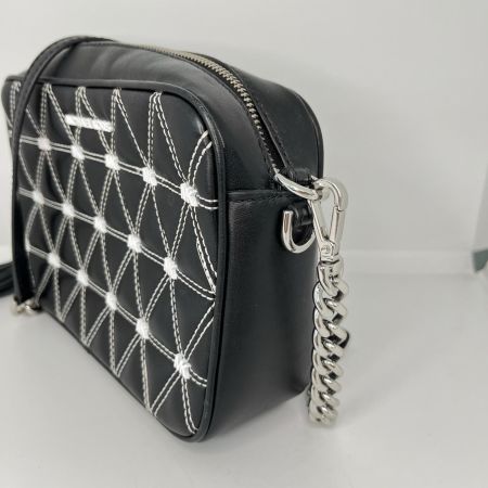 MICHAEL KORS マイケルコース ジニー ミディアム キルテッドレザー クロスボディバッグ ショルダーバッグ 32S9SF5M2Y ブラック
