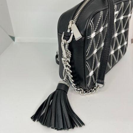 MICHAEL KORS マイケルコース ジニー ミディアム キルテッドレザー クロスボディバッグ ショルダーバッグ 32S9SF5M2Y ブラック