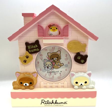   リラックマのんびりねこプレミアムクロック San-X 　箱付き