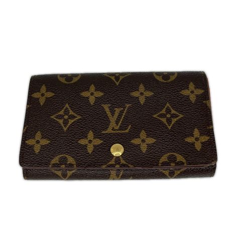  LOUIS VUITTON ルイヴィトン モノグラム ポルト モネ・ビエ トレゾール 2つ折り財布 M61730 ブラウン