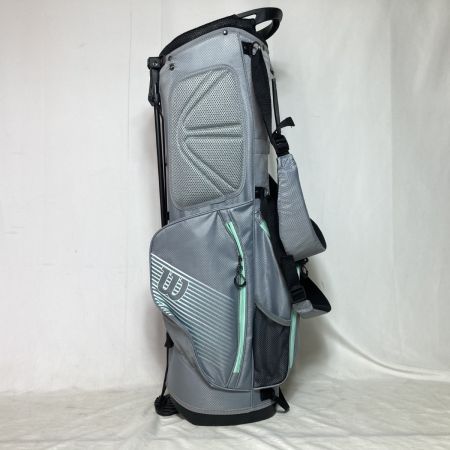  Wilson ウィルソン Prostaff Carry スタンド式キャディバッグ 8.5型 4分割 1.8kg グレー x ライトグリーン