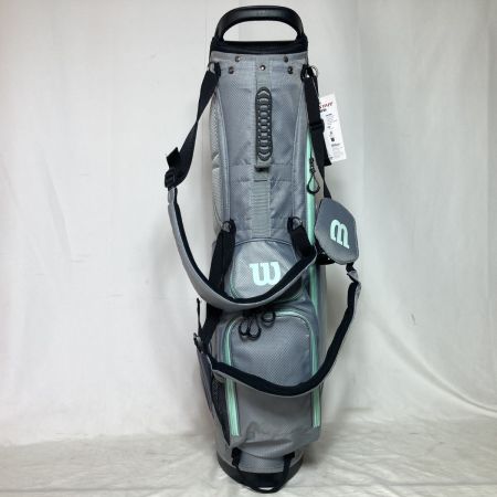  Wilson ウィルソン Prostaff Carry スタンド式キャディバッグ 8.5型 4分割 1.8kg グレー x ライトグリーン