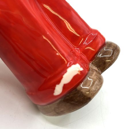   不二家ペコちゃん貯金箱 陶器製 昭和レトロ 赤いオーバーオール