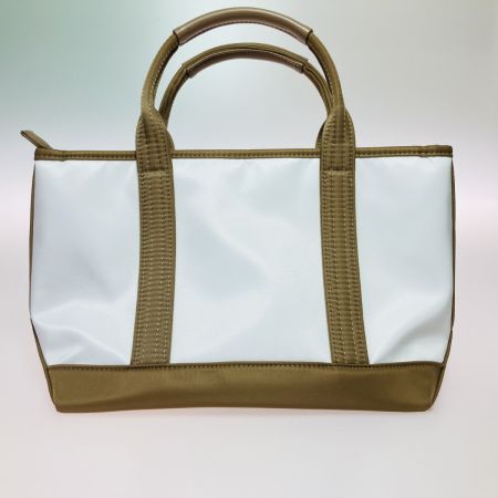    U.S.POLO ASSN トートバッグ USPA-2595 リサイクルナイロン ホワイト x ベージュ
