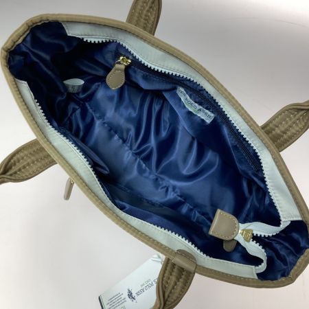    U.S.POLO ASSN トートバッグ USPA-2595 リサイクルナイロン ホワイト x ベージュ