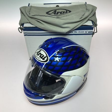  Arai アライ RX-7X タイラ TAIRA REPLICA バイク フルフェイス ヘルメット 55-56cm シールド傷有 箱・ケース付 ブルー