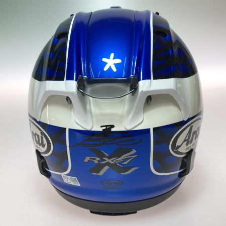  Arai アライ RX-7X タイラ TAIRA REPLICA バイク フルフェイス ヘルメット 55-56cm シールド傷有 箱・ケース付 ブルー