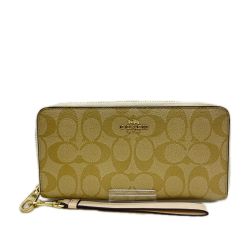 COACH コーチ シグネチャー 長財布 C4452 ベージュ Bランク