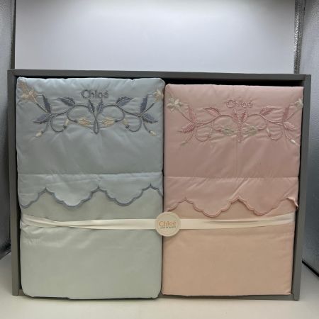  Chloe クロエ  肌掛けふとん シングル 2枚セット ダウン フェザー クロエ ピンク ブルー 箱入り