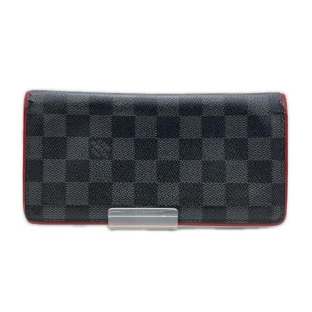  LOUIS VUITTON ルイヴィトン 2つ折り長財布　ダミエ ポルトフォイユ ブラザ N63254 ブラック 箱・保管袋付き