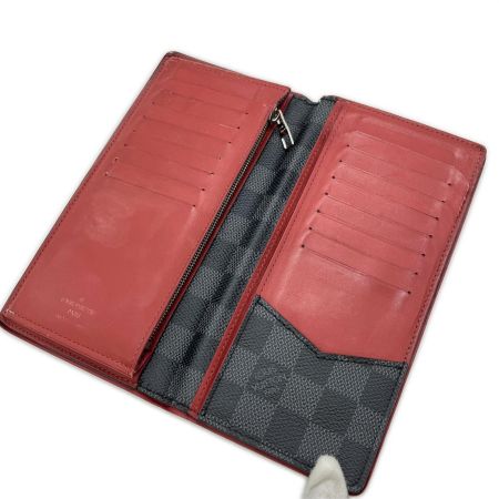  LOUIS VUITTON ルイヴィトン 2つ折り長財布　ダミエ ポルトフォイユ ブラザ N63254 ブラック 箱・保管袋付き