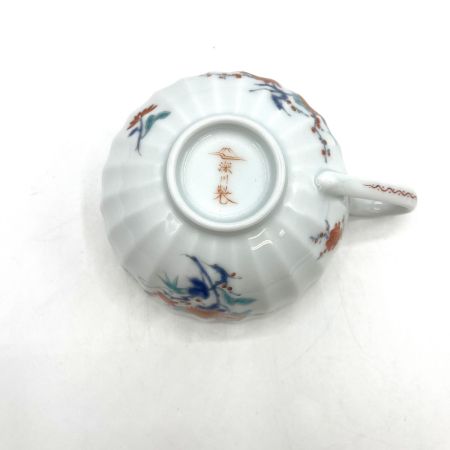   深川製磁 色絵花鳥紋 紅茶碗皿 箱付き
